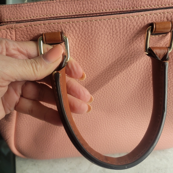 Dooney & Bourke leather peach pink tote shoulder bag - Picture 15 of 16